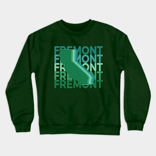 Fremont California Green Repeat Crewneck Sweatshirt